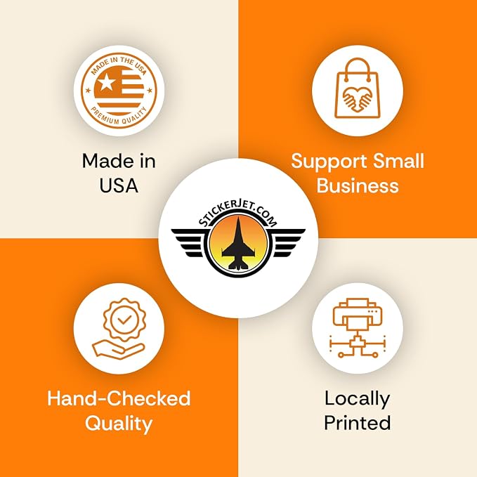 StickerJet Handmade with Love Stickers 4"x4" Round Labels, Sheet of 20 Stickers, Easy Peel & Stick, Premium Vinyl – Self-Adhesive Labels for Small Business, Gifts, and Packaging