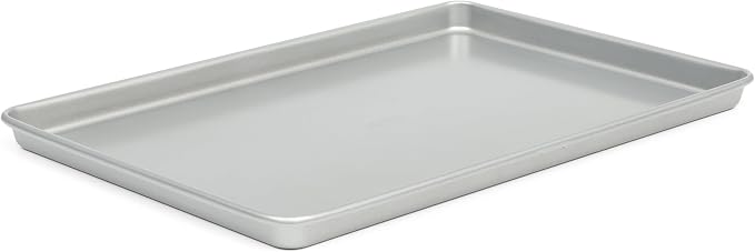 Martha Stewart Gallen 17 x 11 Inch Nonstick Carbon Steel Cookie Sheet - Silver Durable Baking Pan for Cookies, Brownies & Roasting