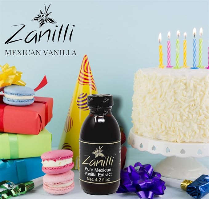 Zanilli Mexican Vanilla Extract - 134.4 Ounces - Papantla Mexico Pure Vanilla Extract for Baking - No Sugar Added - Gluten Free