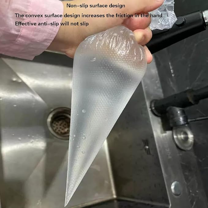 Piping Bags - 12 Inch Disposable Icing Bags, 200 PCS Disposable Decorating Bags for Frosting, Pastry Bags Disposable, Great for Cakes and Cookies Decoration, S/M/L, clear