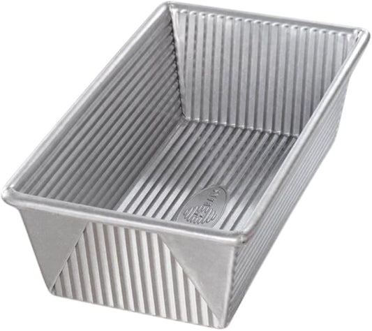 USA Pan Bakeware Aluminized Steel Loaf Pan, 5"D x 10"W x 3"H, 1.5 Pound