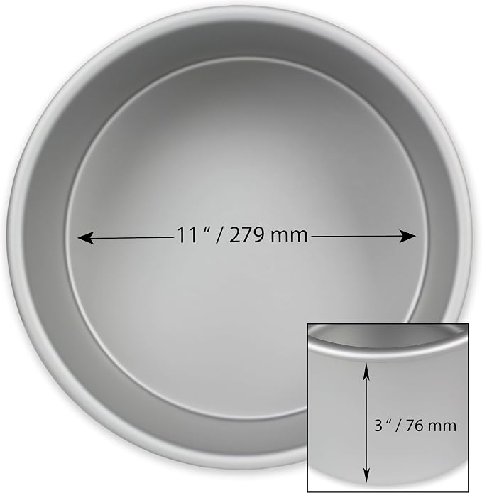 PME Professional Aluminum Round Baking Pan 11 x 3in