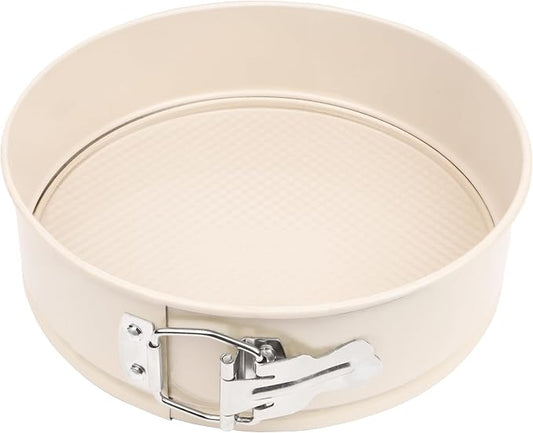 David Burke 9" Springform Pan – Carbon Steel Cheesecake Mold with Removable Bottom, Oven Safe, PFTE & PFOA Free – Cream