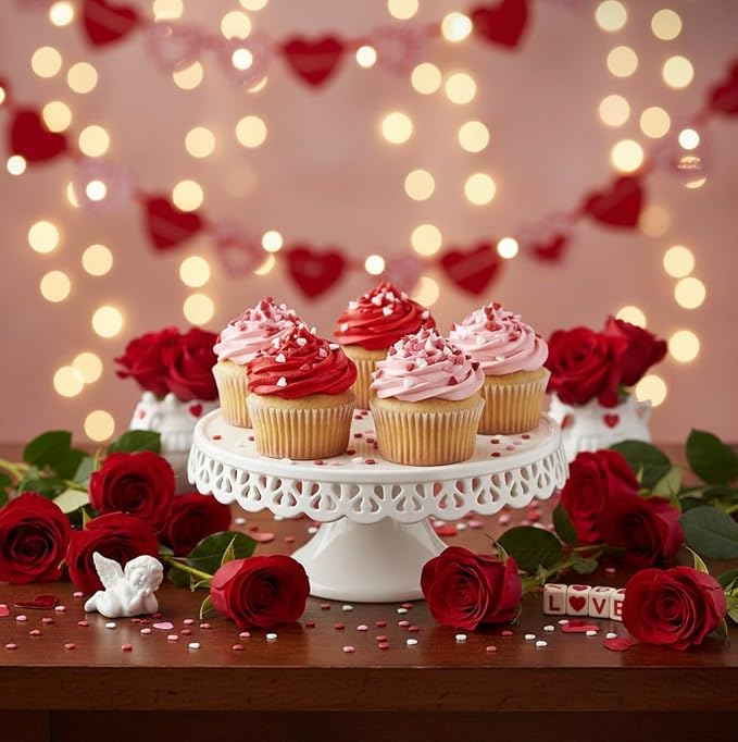 Manvscakes, Valentine Sprinkles for Baking, Edible Red Heart Decorations, Mini Heart Confetti, Natural Colors, No Artificial Dyes, Nut and Gluten Free, 3ozI