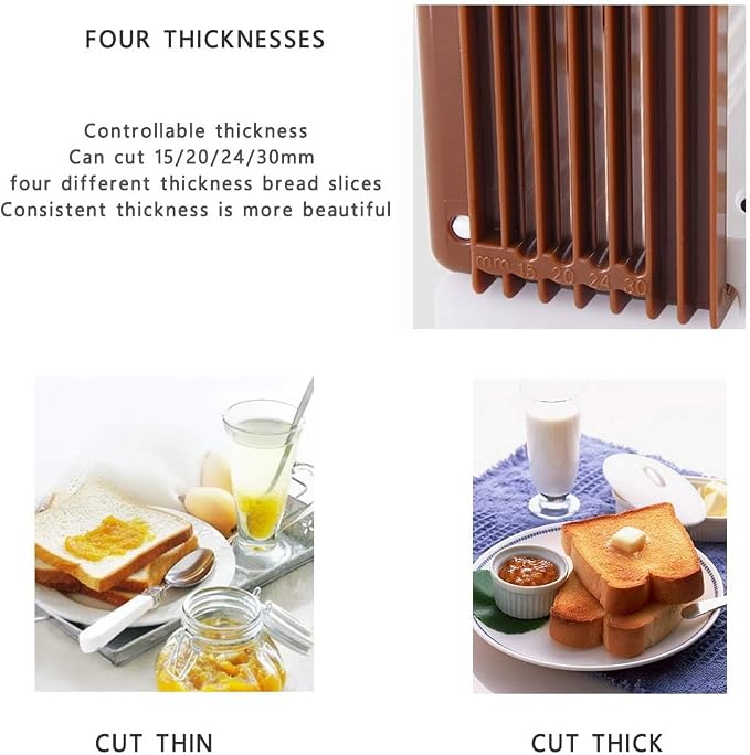 TCOTBE, Foldable Compact Bread Slicing Guide - Bake Slicer Cutter for Homemade Bread, Sandwiches