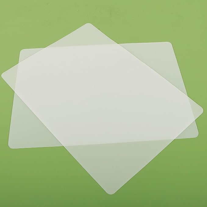 Clear Silicone Mat Small: 9" Non-Slip Baking Mat for Kitchen Counter - Heat Resistant Countertop Liner for Pastry 1/25 x 9 x 12 Inch Translucent (2/Pack)