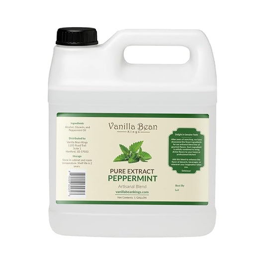 Pure Peppermint Extract for Baking and Flavoring - Premium Quality Natural Flavors for Baked Goods, Desserts, & Cooking - 1 Gallon