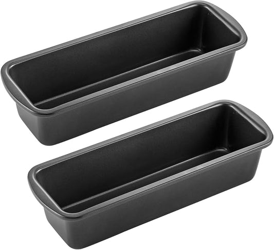 CHEFMADE Bread Loaf Pan, Nonstick Meatloaf Pan, 3" x 10", Set of 2