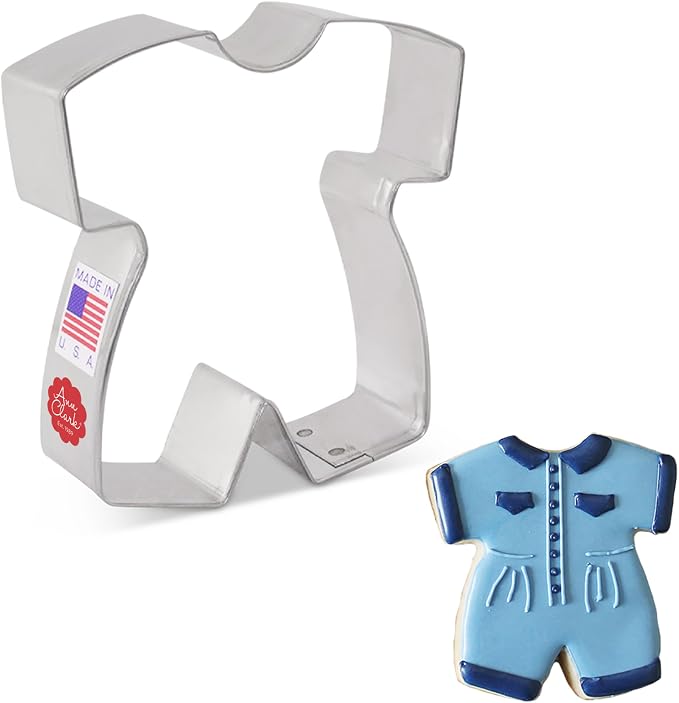 Ann Clark Baby Romper Cookie Cutter, 3-1/2" Made in USA