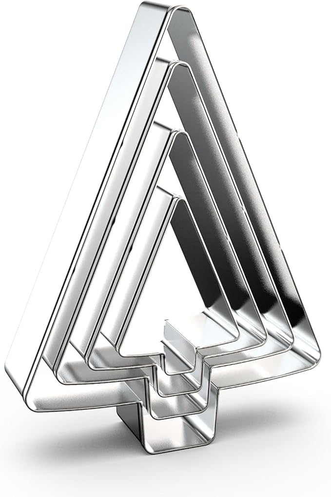 Tree Cookie Cutter Set - 5", 4", 3", 2" - 4 Piece - Stainless Steel