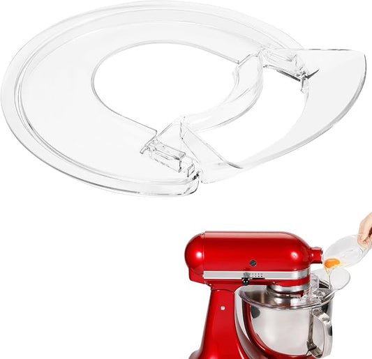 Pouring Shield for KitchenAid 4.5-5 Quart Tilt-Head Stand Mixer | Splash Guard with Removable Pouring Chute, Mixer Accessories and Attachments
