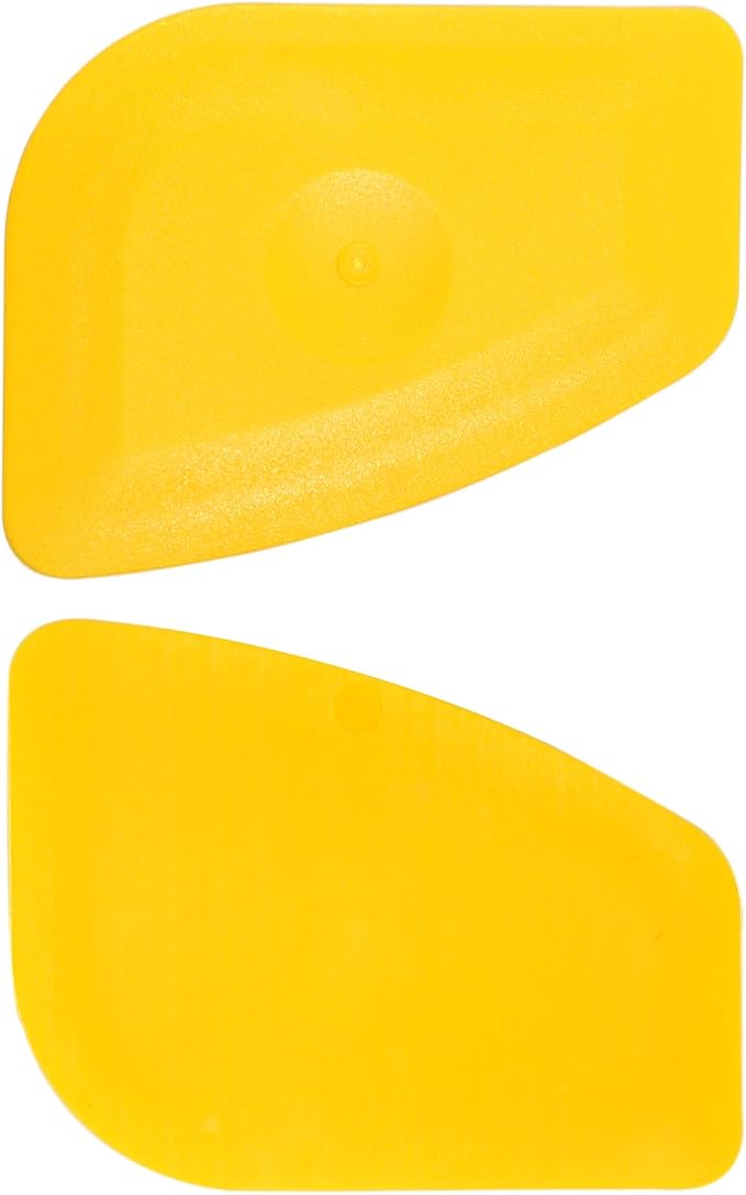 Small Handy Plastic Scraper Hard Sharp Card Round Edge for Home Universal Cleaning Squeegee, Decal Sticker Remover, Pack of 4