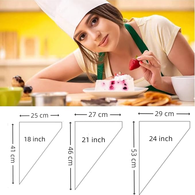 Extra Large Icing Bags Disposable, 100 pcs 26 Inch XXL Piping Bags for Royal Icing, Cream Frosting and Cake Decoration, Mangas Desechables para Repostería, Disposable Cake Decorating Bag
