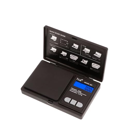 True 42 Maxim 201 Special Edition 200gx0.01g Precision Gram Scale for Jewelry/Food/Medicine Pocket Scale, Paisley 200g 0.01g (Black)