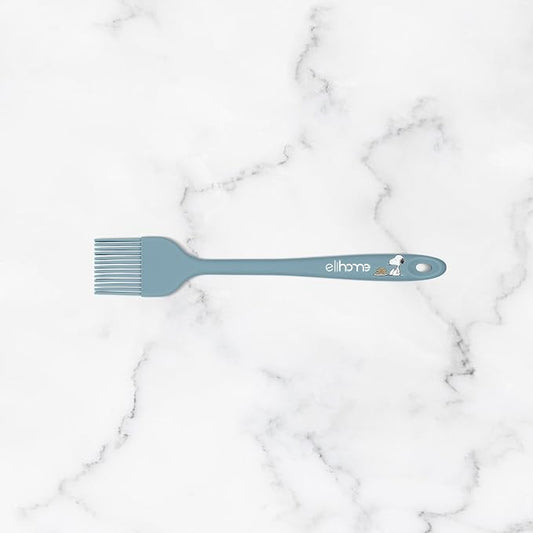 Elihome × Peanuts Silicone Basting Brush (8.75”) – Heat Resistant to 600°F, Food-Grade Platinum Silicone, Seamless 1-Piece Design, Non-Stick Safe, Dishwasher Safe,Teal Grey