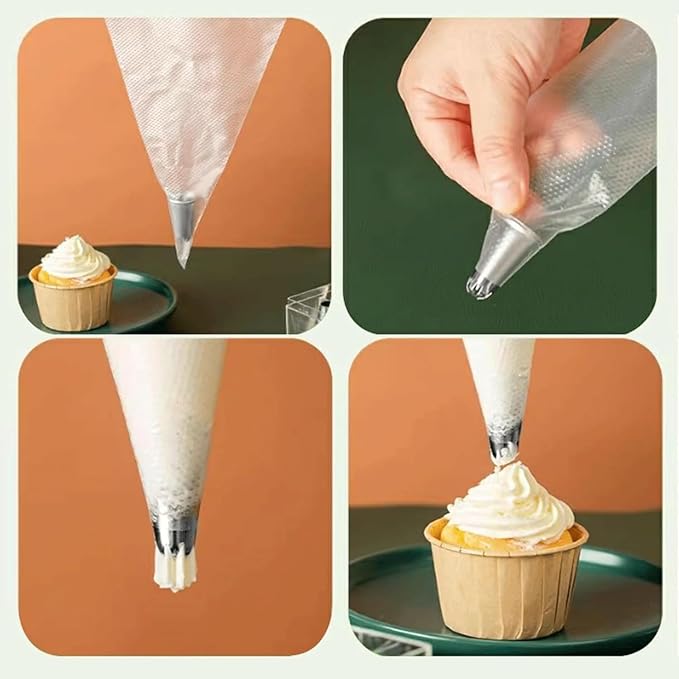 Piping Tips 24/48pcs Pastry Nozzles Stainless Steel Icing Tips Russian Tips Decorating Tips Piping Kit Icing Nozzles Tips for Cookies(48 pcs Set)