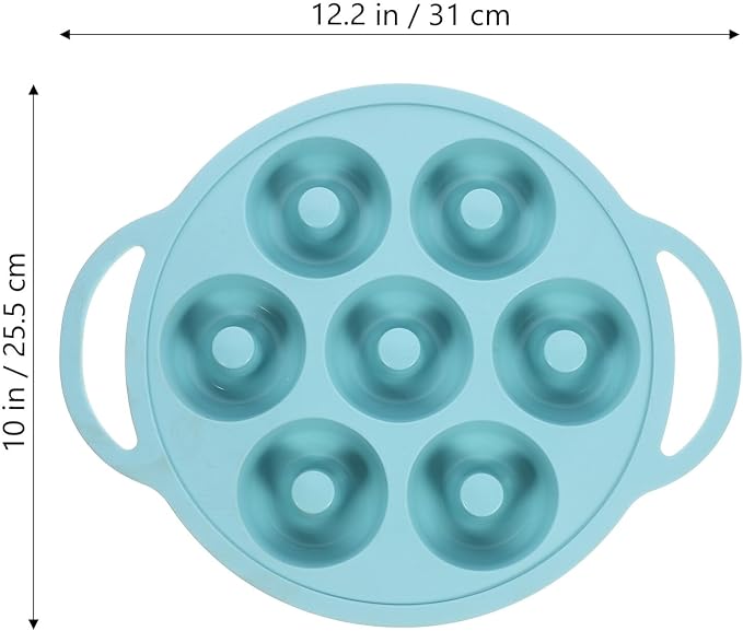 Wakauto Silicone Doughnut and Cake Mold Baking Pan Non-stick Flexible Donut Baking Tray Nordic Green for Home DIY Cake Making