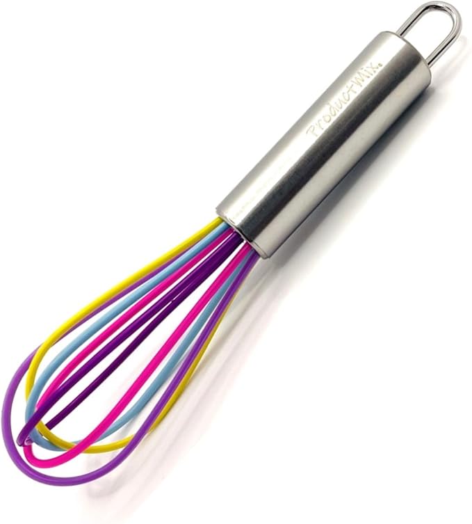 Small Silicone Whisk for Cooking & Mixing (6 inches)