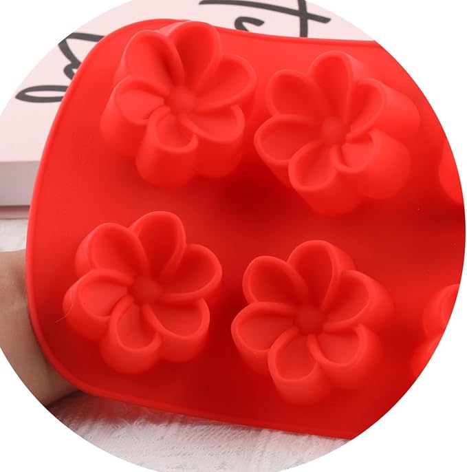 6 Cavity Flower Silicone Chocolate Molds For Candy Chocolate Cake Decoration