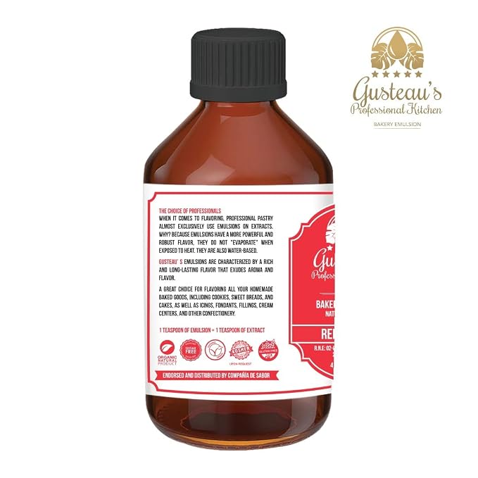 Gusteau's - Red Velvet Flavor Bakery Emulsion, 4 fl oz (100ml) Alcohol Free, Sugar Free, Kosher (Red Velvet)