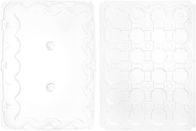 Hedume 7 Pack Cupcake Containers, 24 Counts Stackable Plastic Cupcake Boxes with Detachable Lid Perfect for Cupcakes, Muffin, BPA-free
