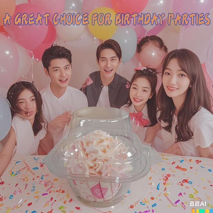 single cupcake containers Muffin Container Cupcake Carrier(100pc) | Individual Cupcake storage Containers with Lids,Plastic Cupcake Boxes,Disposable Muffin Holders.for Baking,Parties & Picnics.