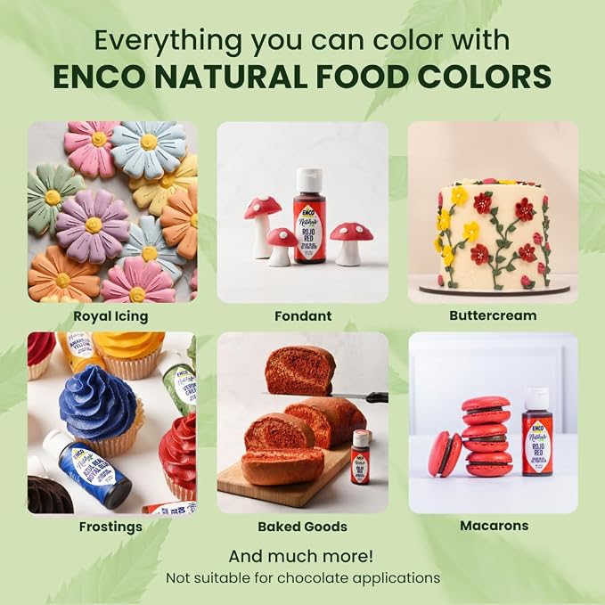 ENCO Natural Food Coloring Gel Royal Blue (1.41 oz) – No Artificial Dyes, Vibrant Colors for Icing, Buttercream & Fondant – Kosher & Vegan Colors – Baking & Cake Decorating