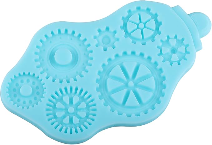 Steampunk Gear Fondant Mold Gear Silicone Molds for Cake Decorating Cupcake Topper Chocolate Candy Gum Paste Polymer Clay