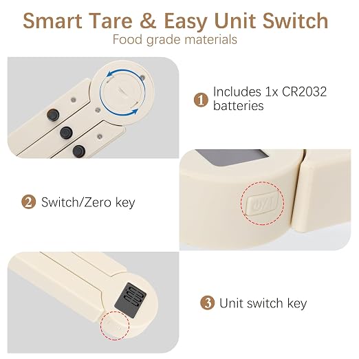 Portable Food Scale, Mini Pocket Collapsible Digital Scale, Compact Weighing Tool for Diet Control Travel and Daily Baking