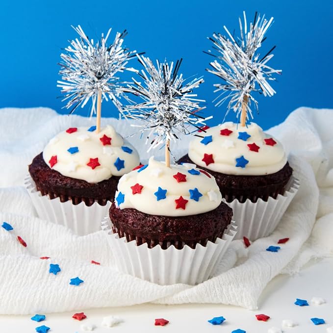 Sweets Indeed Red White and Blue Star Sprinkles – Bulk 10 Ounces Patriotic Star Sprinkles for Baking & Decorating Cupcakes, Cookies, Cakes & Desserts – 4th of July, Memorial Day
