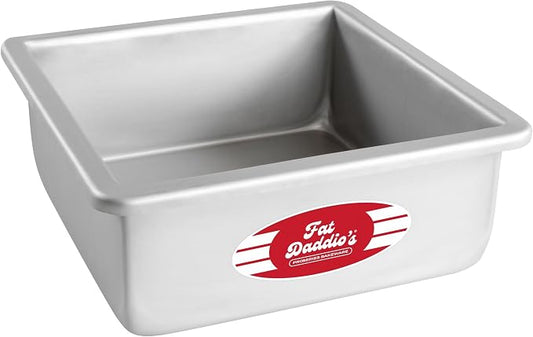 Fat Daddio's PSQ-773 Anodized Aluminum Square Cake Pan, 7 x 3 Inch