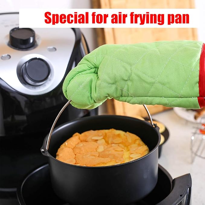 2pcs/set Universal Air Fryer Accessory Set, Include Steel Air Fryer Pizza Pan and Baking Cake Barrel, Nonstick Coating, Air Fryer Baking Pan For Gourmia