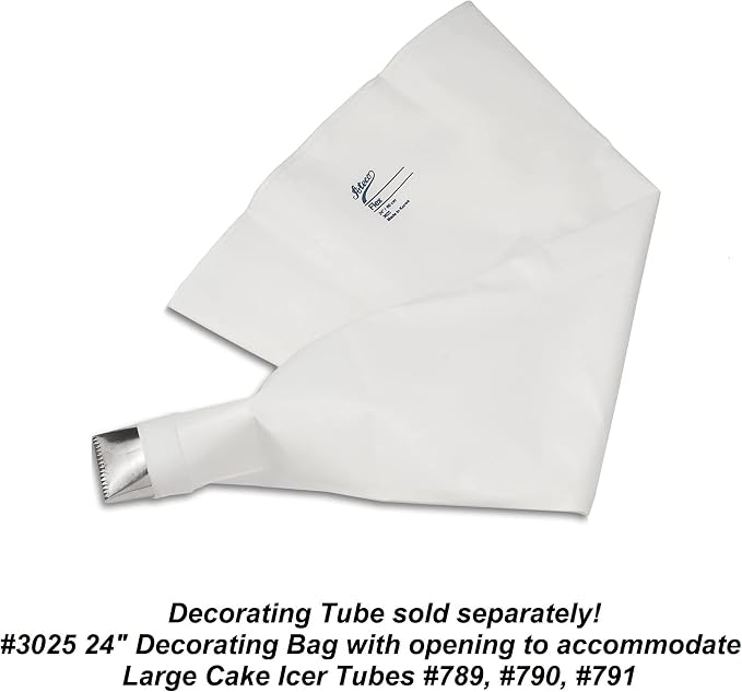Ateco Bag Pastry Tube, 24" Tip #798, White (3025)