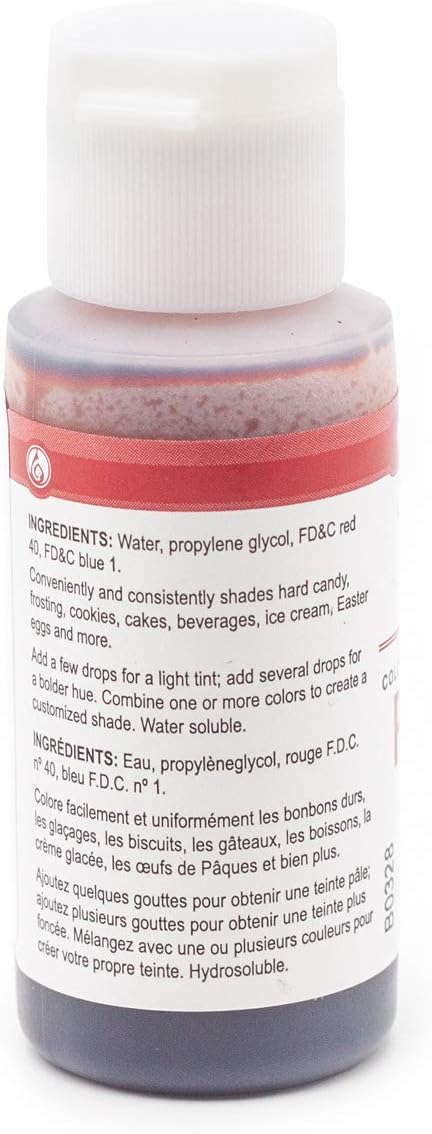LorAnn Red Liquid Food Color, 1 ounce squeeze bottle