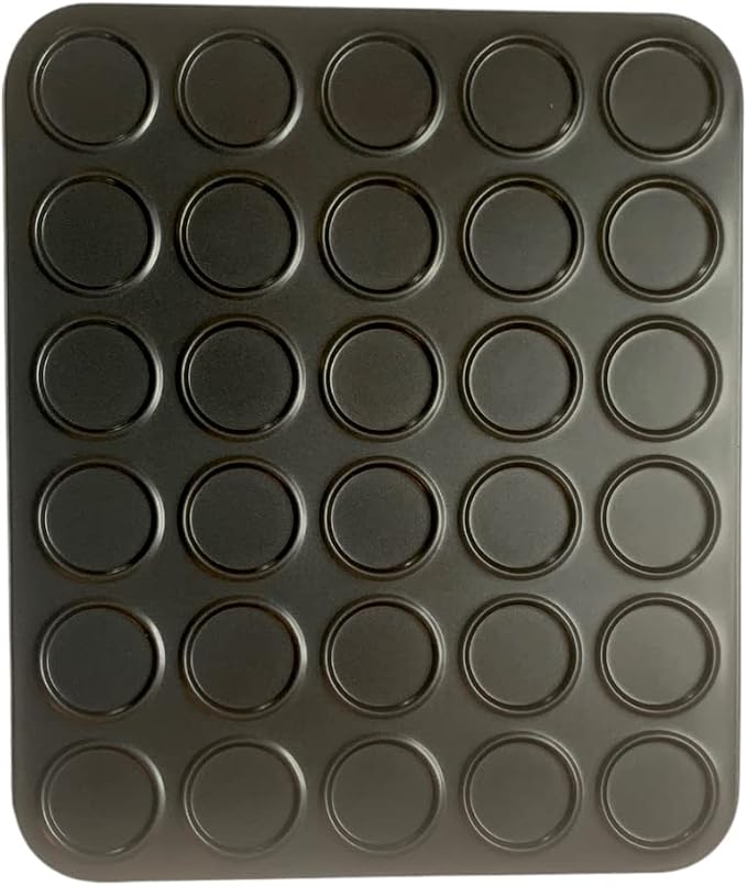Fox Run Mini Macaron Baking Pan, 30 Small Cup Non-Stick Pan