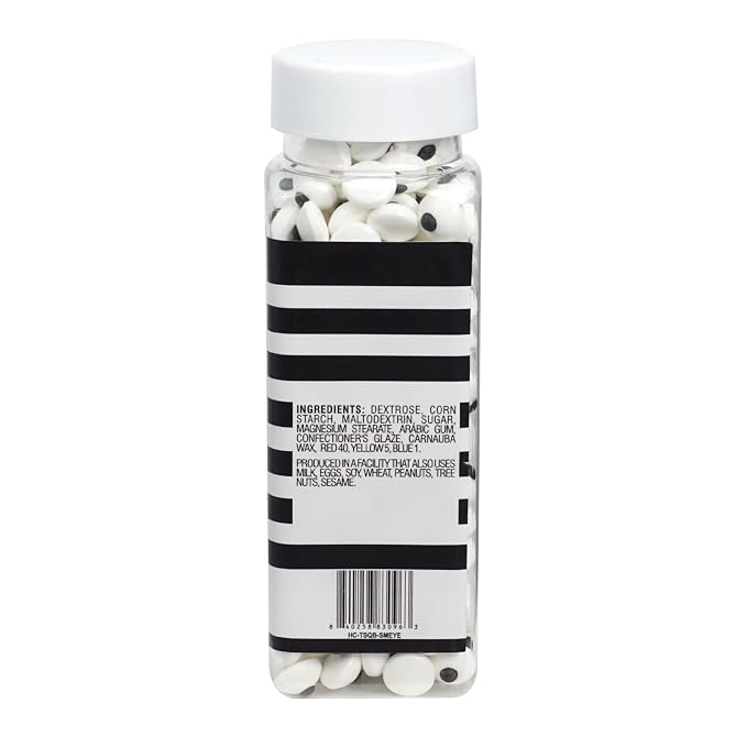 Small Eye Sprinkles 4.4 oz, Candy Eyes, Candy Eyeball Sprinkles For Cake Decorating, Baking, Ice Cream & More, The Hampton Candy Company