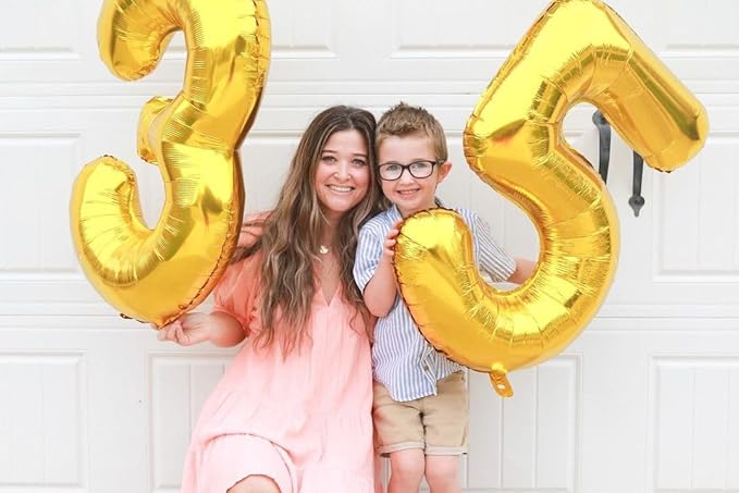 Gold 3 Balloon, Number Balloon 40 Inch, 3rd Three Year Old Birthday Deco, Gold Party Supplies for Party Decorations, Number 3 Balloon
