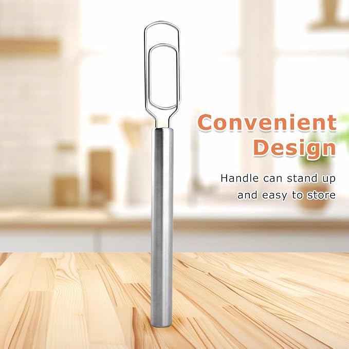 Danish Dough Whisk with 1 Scraper, 12" Stainless Steel Sourdough Mixer Tool for Sourdough Starter, Bread Whisk Tool for Pizza Bread Cake Mixing & Cooking(COLOR:Silver, white)