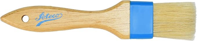 Ateco 60215 Pastry Brush, 1.5-Inch Wide Head with Natural White Boar Bristles, Composite Ferrule & Wood Handle