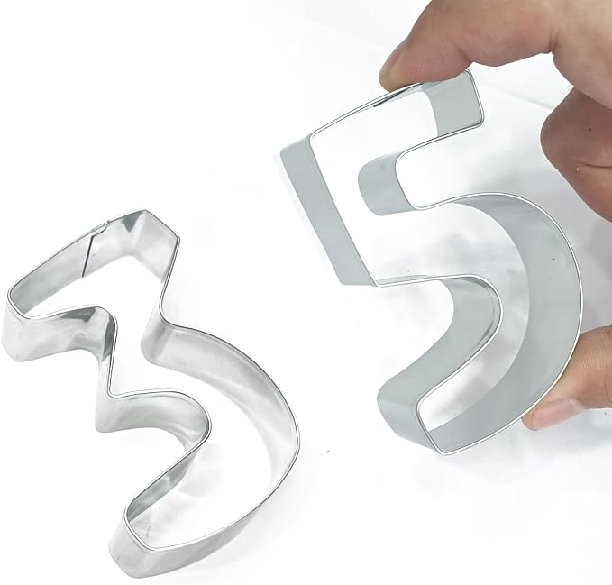 9PCS Number Cookie Cutters Set,Stainless Steel Birthday Numbers 0-8(6 Reverses to 9),3Inches Cookie Fondant Dough Numbers Kitchen Baking,for Birthday wedding family gathering Halloween Christmas Party