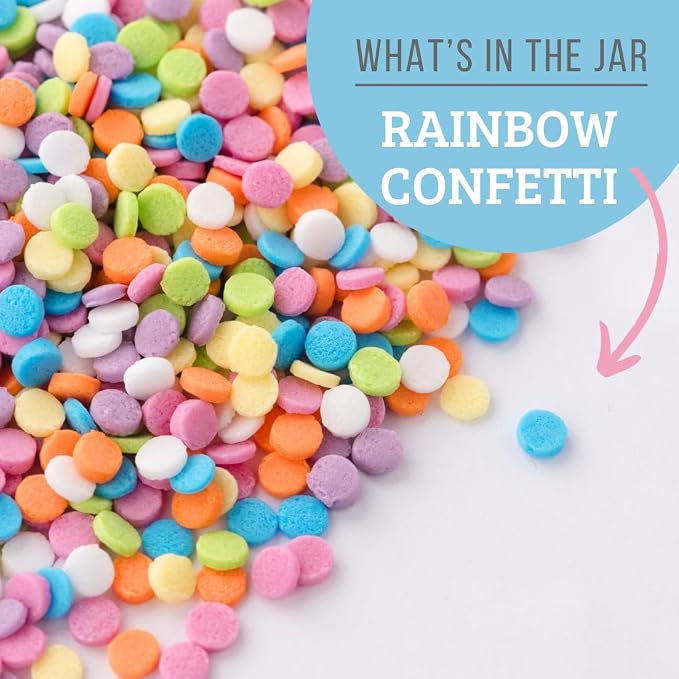 Sweets Indeed, Bulk Rainbow Sprinkles, 1.2 pounds, Sprinkle Mix, Perfect for Cake Decorations, Baking Ice Cream Cookies Cupcake Topper (Rainbow Confetti)