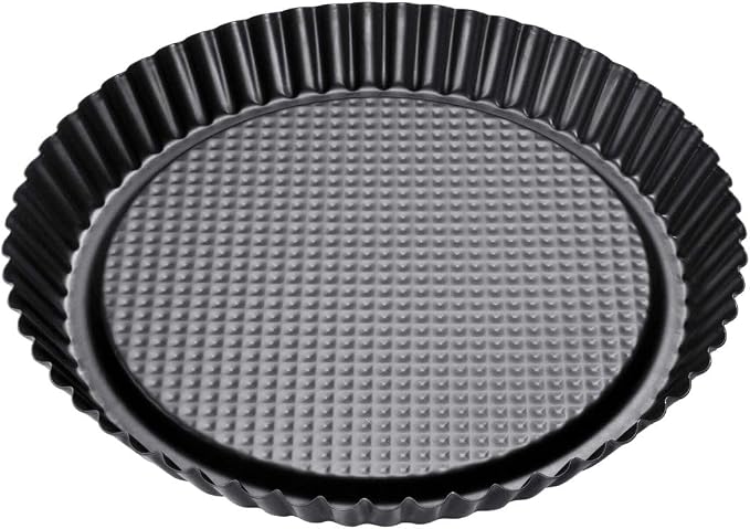 Zenker Non-Stick Carbon Steel Flan/Tart Pan, 11-Inch, grey