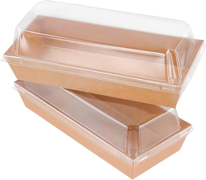 150 Pack 7.5 x3.3 x 2.5 Inch Pale Brown Charcuterie Box, Karft Paper Large Charcuterie Boxes, Disposable Food Containers for Bakery Desserts Cupcakes Salads Strawberries Cookies