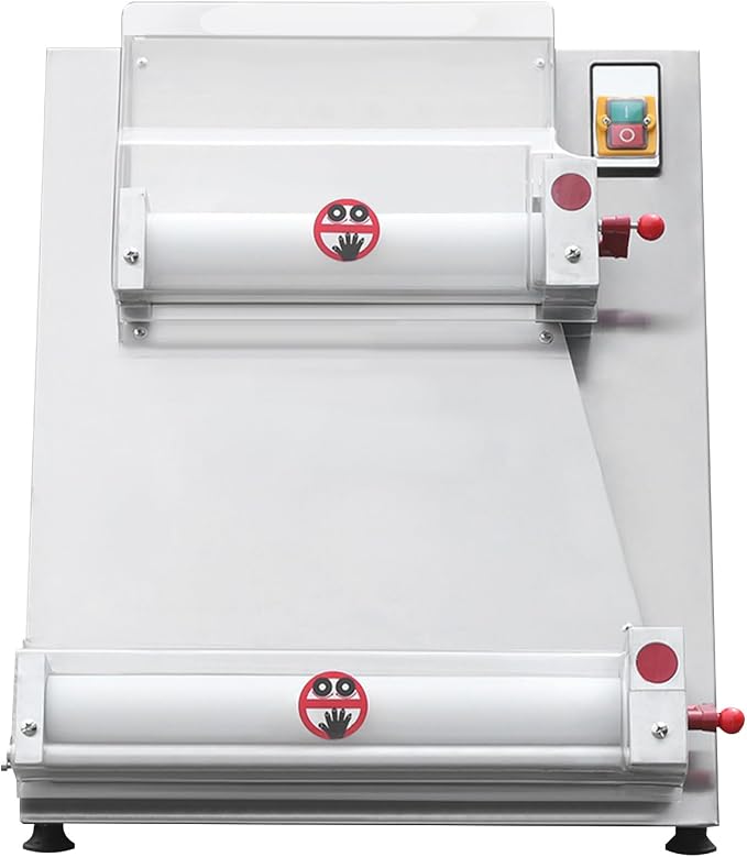 Commercial Dough Roller Sheeter, 3-15inch 370W 110V Electric Pizza Dough Roller Sheeter Machine for Home Automatic Electric Pizza Dough Press Machine Heavy Duty Pasta Maker Equipment for 3-15" Pizza