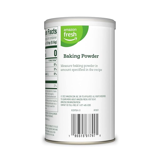 Amazon Grocery, Baking Powder, Double Acting, 8.1 Oz (Pack of 2)