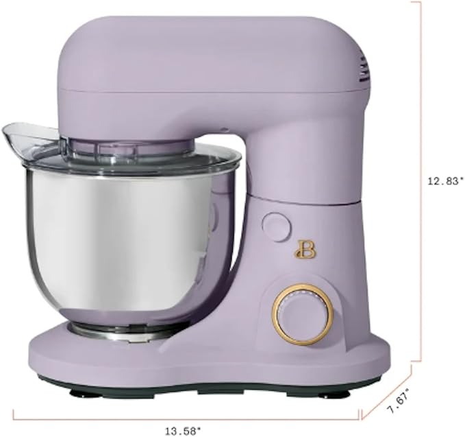 3.5 Qt Stand Mixer, with Flat Beater, Dough Hook, Whisk (Lavender)