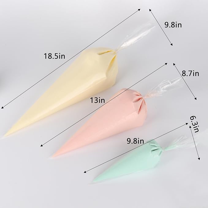 Piping Bags 18 Inch 100 Pcs Anti Burst Pastry Bags Disposable Tipless Icing Bag for Cake Decorating