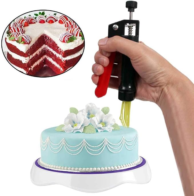 Clay Extruder, Sugar Paste Extruder Cake Fondant Decorating Tool Set, Hand-held Soft Clay Mud Squeezer, Decorating Tool Portable DIY Craft Fondant Cake Polymer Clays Extruders