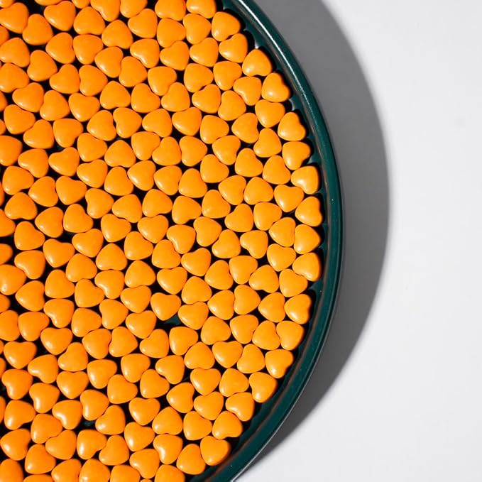 NIPEOR Orange Heart Sprinkles for Cake Cupcake Decorations,Edible Pearl Sprinkles 4.6oz/130g Edible Sprinkle Topping Sprinkles, Heart Sprinkles for Cake Decorating,Cupcake Sprinkles,Orange Sugar Candy Sprinkles (Orange Small Heart)