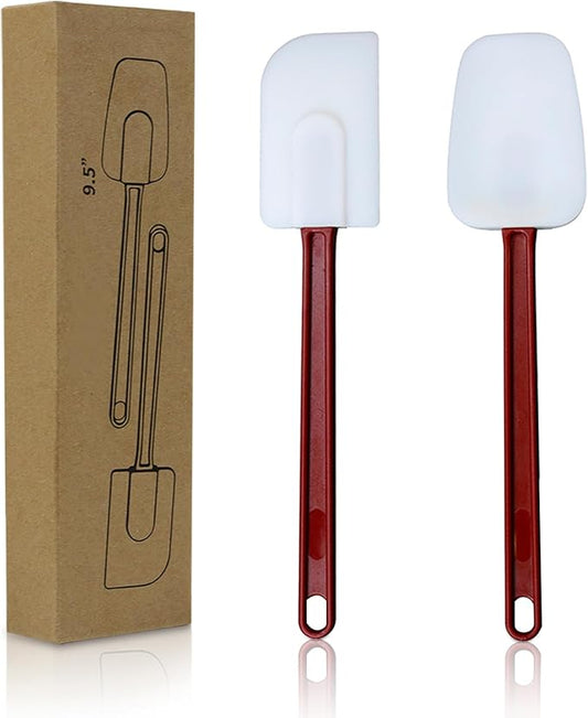 Silicone Spatulas Heat Resistant.Commercial Spatula for Cooking.Heavy Duty Rubber Spatulas.Silicone Spatula Set of 2 (10 inch)